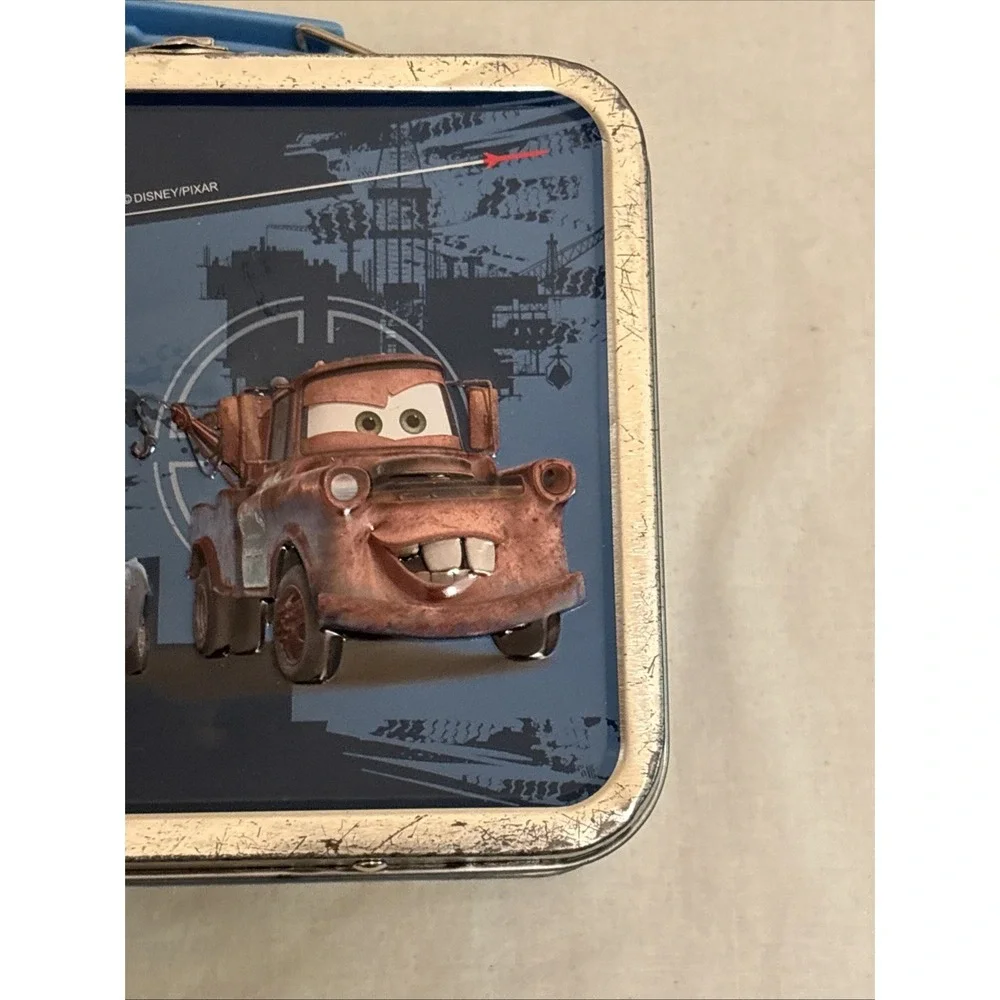 Disney Pixar Cars 2 Finn McMissile Mini Lunch Box Collectible Tin Blue
